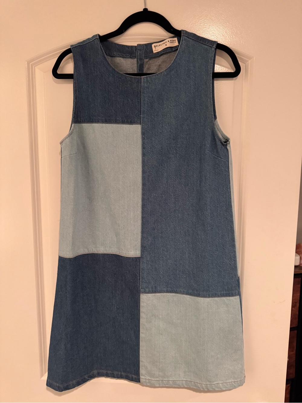 NWT- Electric & Rose Patchwork Denim Shift Dress Size S